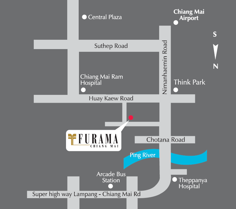 Location Map of Furama Chiang Mai
